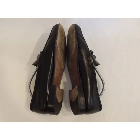 Allen‎ Edmonds Urbino Made in Italy Black Leather Tassel Loafers Sz. US 10D