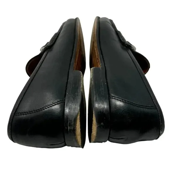 ALLEN EDMONDS Verona II Italy Black Leather Horse-Bit Sz 8 D Loafer