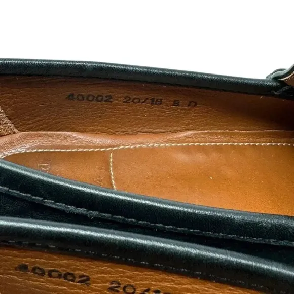 ALLEN EDMONDS Verona II Italy Black Leather Horse-Bit Sz 8 D Loafer
