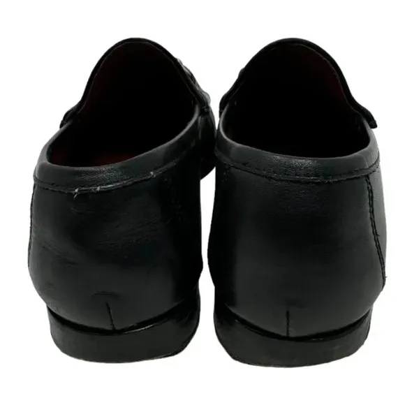 ALLEN EDMONDS Verona II Italy Black Leather Horse-Bit Sz 8 D Loafer