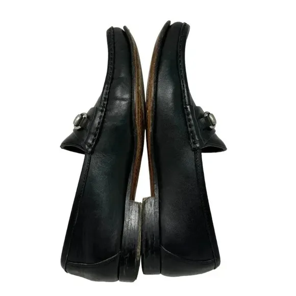 ALLEN EDMONDS Verona II Italy Black Leather Horse-Bit Sz 8 D Loafer