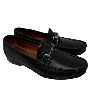 ALLEN EDMONDS Verona II Italy Black Leather Horse-Bit Sz 8 D Loafer