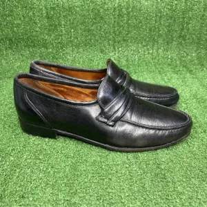 Allen Edmonds Vintage Mens Black Leather Loafers Size 7.5 D