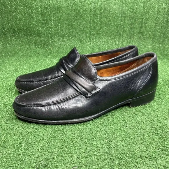 Allen Edmonds Vintage Mens Black Leather Loafers Size 7.5 D