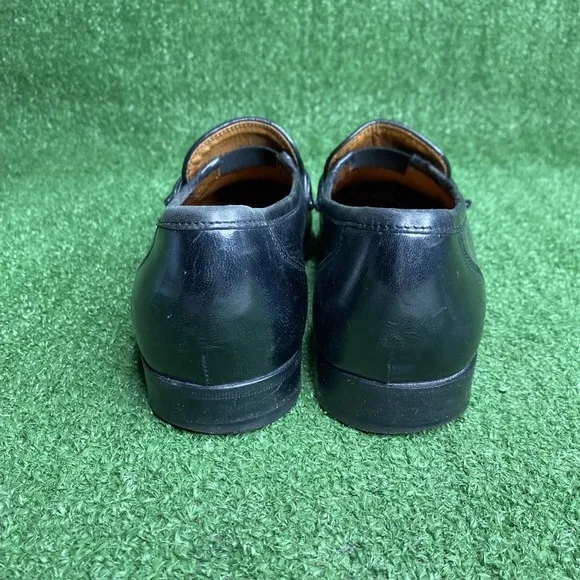 Allen Edmonds Vintage Mens Black Leather Loafers Size 7.5 D