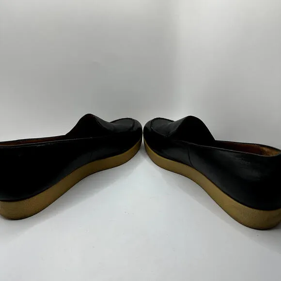 &amp; Other Stories Black Leather Chunky Sole Flatform Loafers‎ Women's 9.5