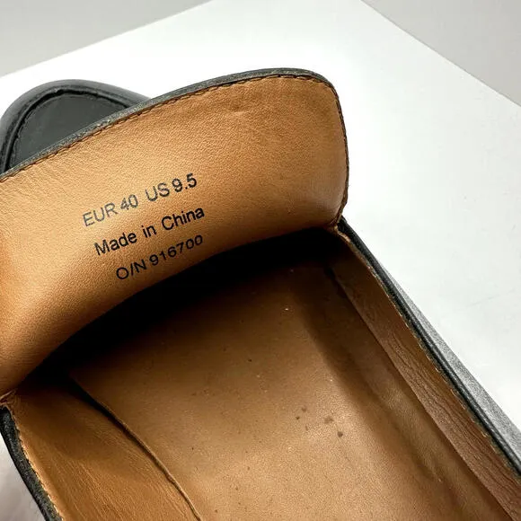 &amp; Other Stories Black Leather Chunky Sole Flatform Loafers‎ Women's 9.5