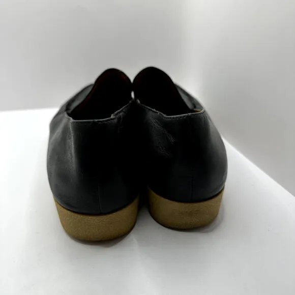 &amp; Other Stories Black Leather Chunky Sole Flatform Loafers‎ Women's 9.5