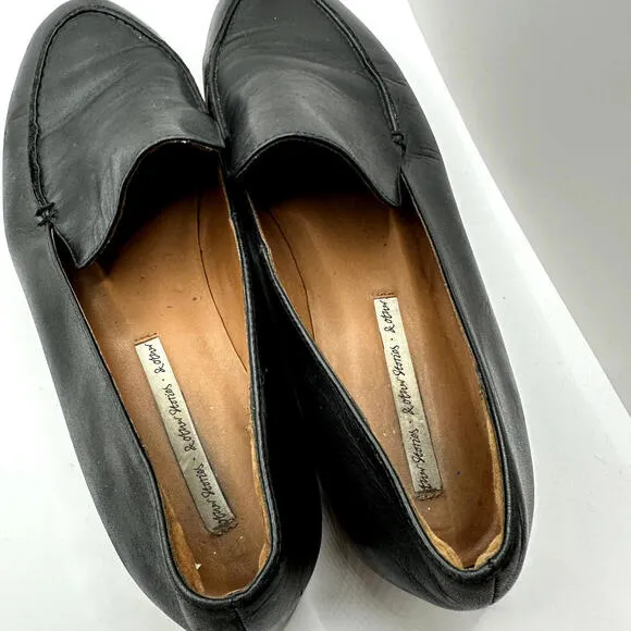 &amp; Other Stories Black Leather Chunky Sole Flatform Loafers‎ Women's 9.5