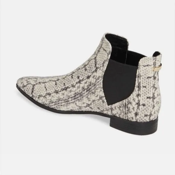 Ankle Boots &amp; Booties in Black with Stacked Heel