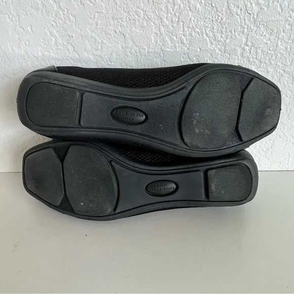 Anne Klein Ulivera Black Flats Slip On Comfortable Memory Foam SZ 6