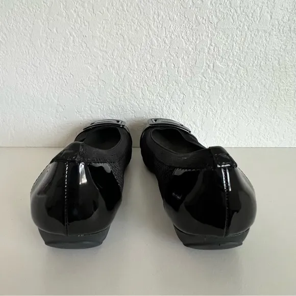 Anne Klein Ulivera Black Flats Slip On Comfortable Memory Foam SZ 6