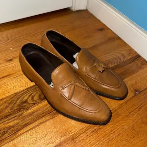 Anthony Veer Brown Leather Tassel Loafers - Size 9.5
