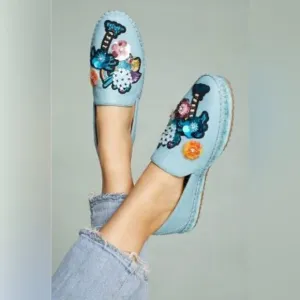 Anthropologie Bill Bass Sutton Leather Espadrilles