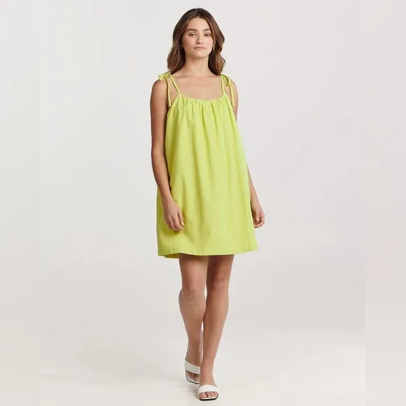 Anthropologie Charlie Holiday Peyton Mini Dress in Lime NWT