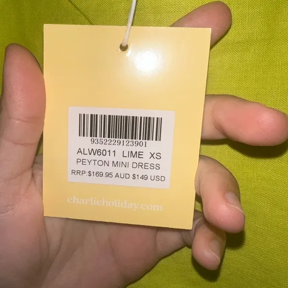 Anthropologie Charlie Holiday Peyton Mini Dress in Lime NWT