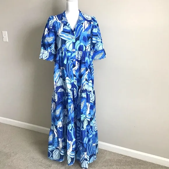Anthropologie Farm Rio Dress Short Sleeve Printed NWT
