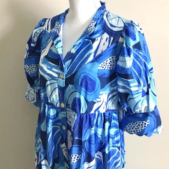 Anthropologie Farm Rio Dress Short Sleeve Printed NWT