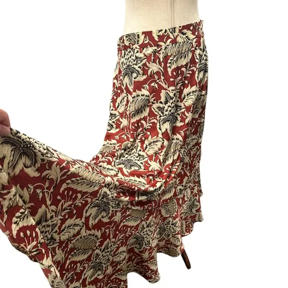 Anthropologie Maeve Hi-low Wrap Floral Skirt