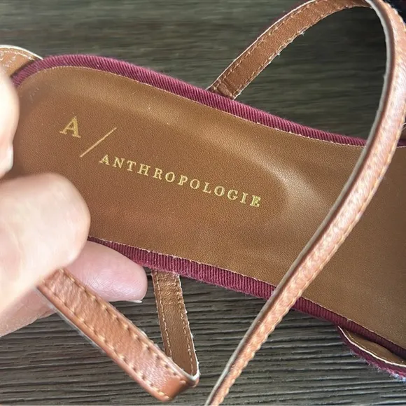 Anthropologie NWOB Turquoise Flats with Geometric Aztec Pattern Ankle Straps 7