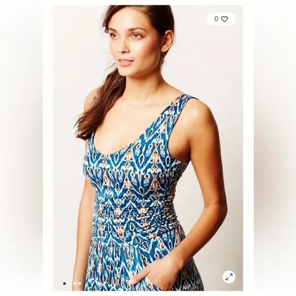 Anthropologie Vanessa Virginia Tidal Maxi Dress Size Small