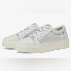Anthropology Seychelles Women's White Sneakers. Leather and mesh, toe cap. Sz 8