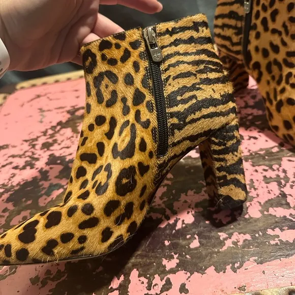 Antonio Melani animal print and fur Boots
