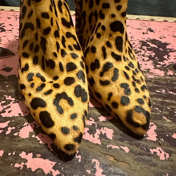 Antonio Melani animal print and fur Boots