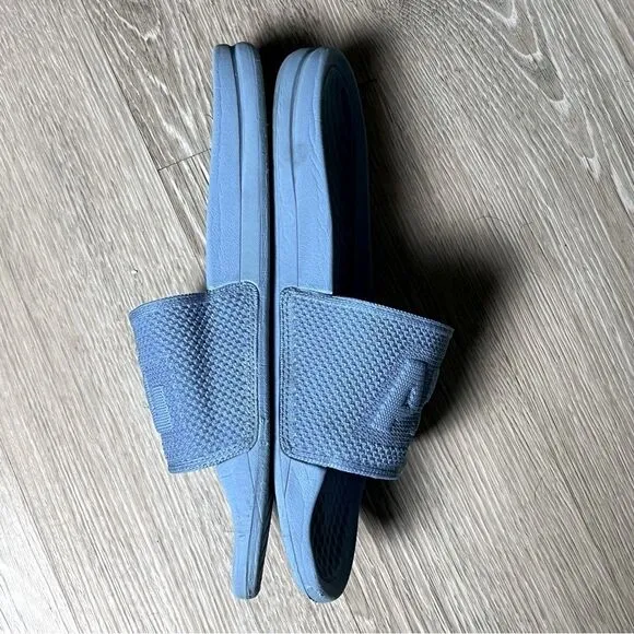APL ATHLETIC PROPULSION LABS Techloom Slides Knit Blue Beach Shower Shoe Size 12