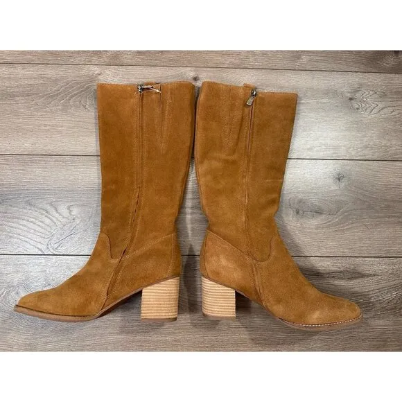 Aqua College Natalya Waterproof Boots Color Camel Suede Size 11M Style B6846 235
