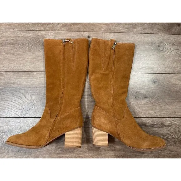 Aqua College Natalya Waterproof Boots Color Camel Suede Size 11M Style B6846 235