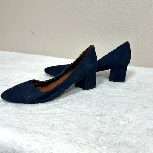 Aquatalia - Ballet Flats - Blue Suede Slip Ons - Comfort - Size 6.5