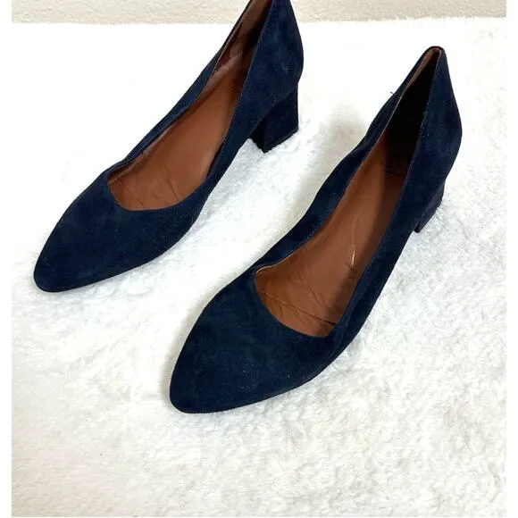 Aquatalia - Ballet Flats - Blue Suede Slip Ons - Comfort - Size 6.5