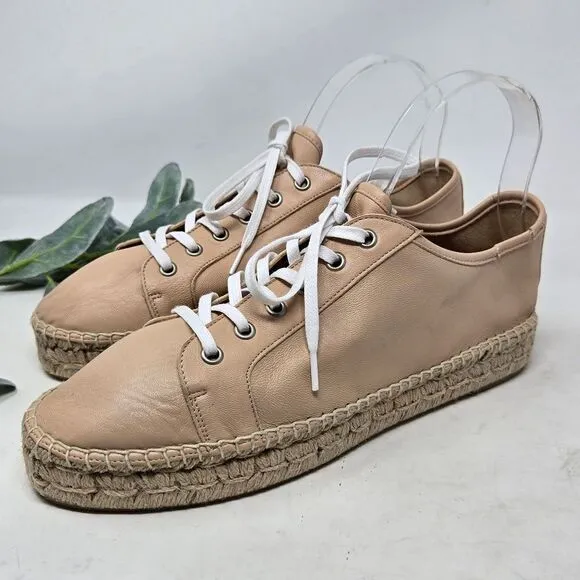 AQUATALIA Flyn Leather Water Resistant Espadrilles Sneakers Size 10 NWOT