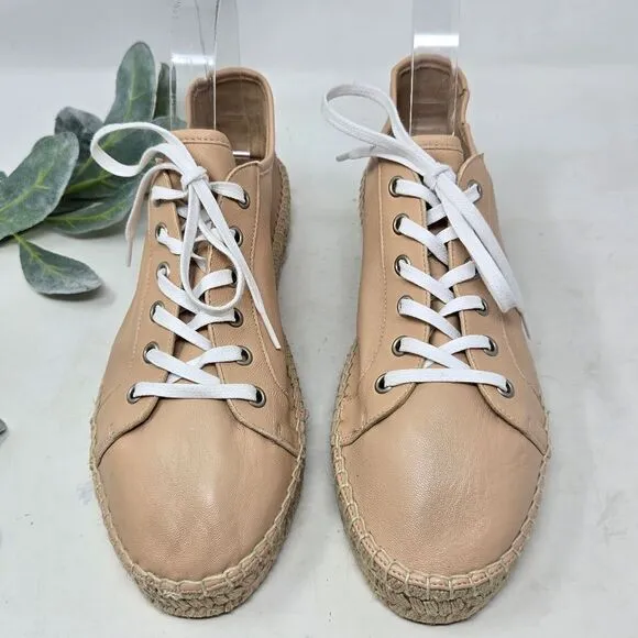 AQUATALIA Flyn Leather Water Resistant Espadrilles Sneakers Size 10 NWOT