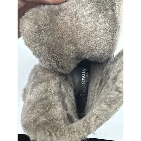 Aquatalia Jacinda Genuine Sheep Fur Lined Weatherproof Boots Women’s Size 7.5