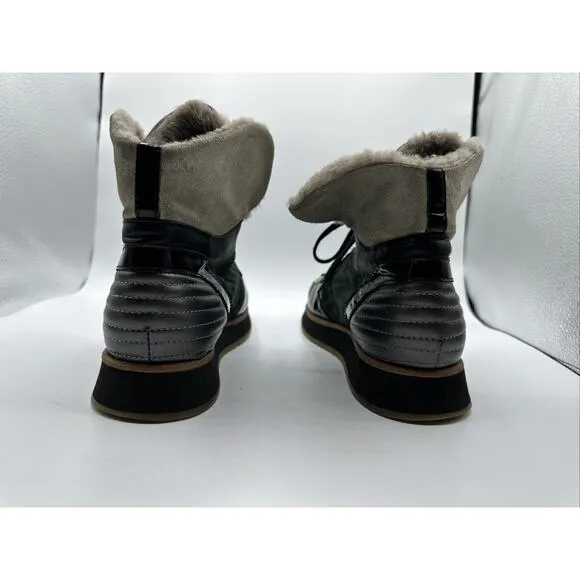 Aquatalia Jacinda Genuine Sheep Fur Lined Weatherproof Boots Women’s Size 7.5