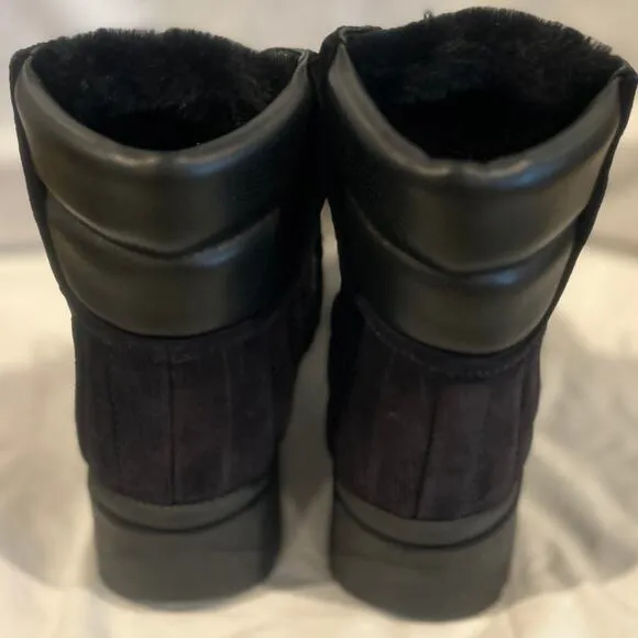 AQUATALIA NWOB Salma Genuine Suede Booties Boots Faux Fur Tongue 7 Made in Italy