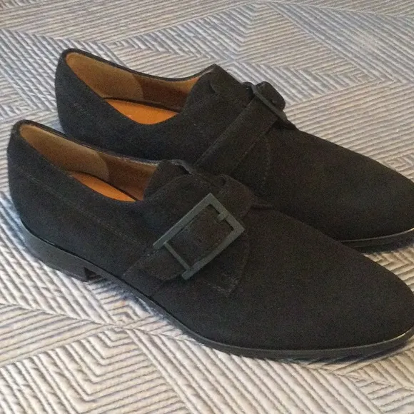 Aquatalia size 9.5 black suede loafers for women. NWT