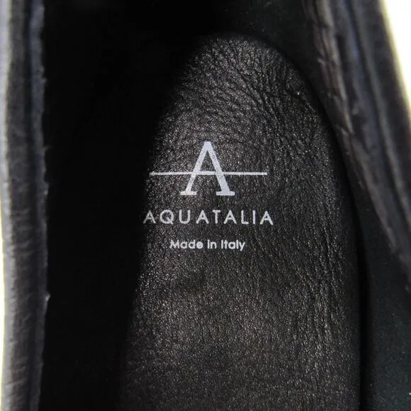 Aquatalia Revy Snake-Embossed Leather Loafers SZ 9