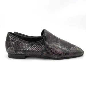 Aquatalia Revy Snake-Embossed Leather Loafers SZ 9