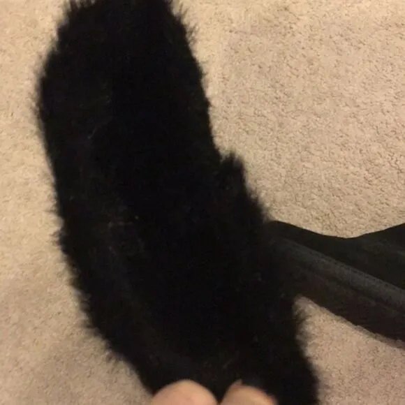 Aquatalia Weatherproof Faux Fur Black Winter Boots