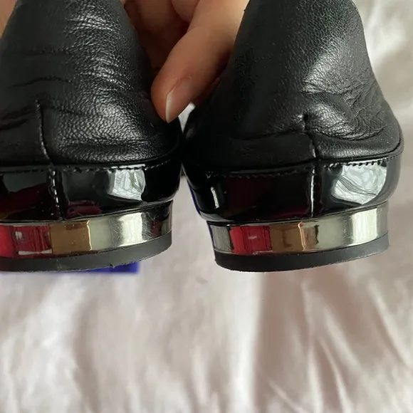 Aquazzura zen patent leather black flats 36.5