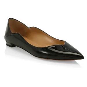 Aquazzura zen patent leather black flats 36.5