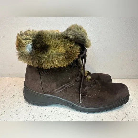 Ara Magaly Gore-Tex Waterproof Faux Fur Lined Booties US 9/ UK 6.5 *no insoles*
