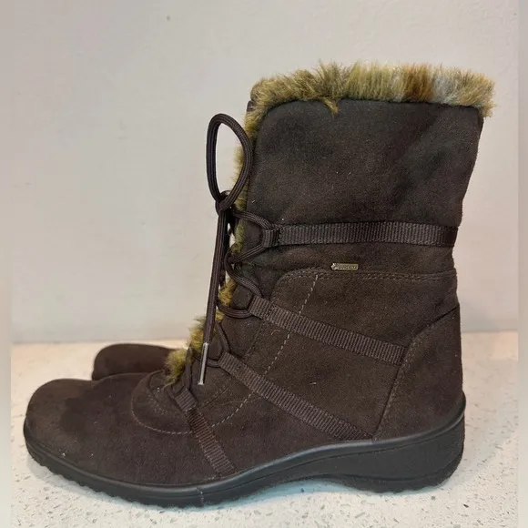 Ara Magaly Gore-Tex Waterproof Faux Fur Lined Booties US 9/ UK 6.5 *no insoles*