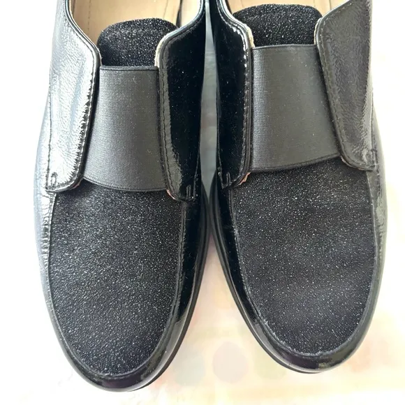 ARA VALENTINO’S Comfort MINDY Black Patent Leather Loafers SZ 7 NWOT UK SZ 5