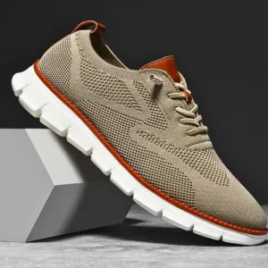 Arctic Breeze Slip-On Sneakers. Color Khaki.