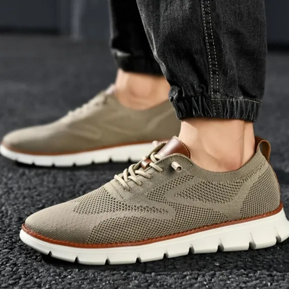 Arctic Breeze Slip-On Sneakers. Color Khaki.