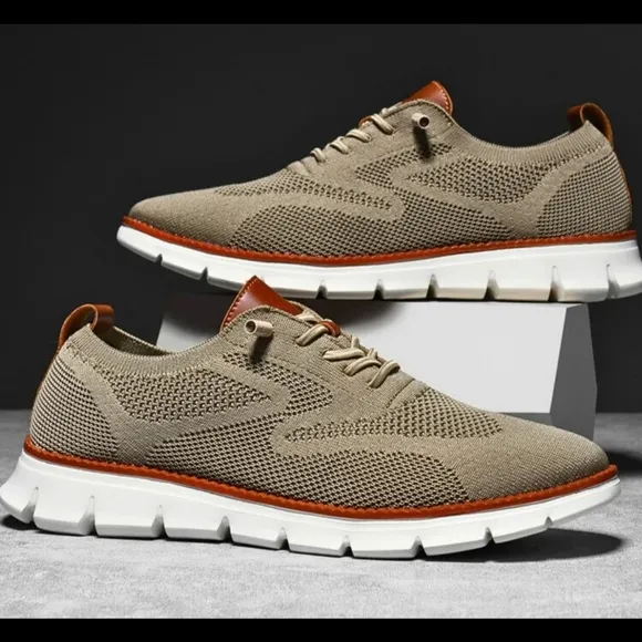 Arctic Breeze Slip-On Sneakers. Color Khaki.